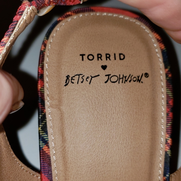Torrid Betsey Johnson Plaid Chunky Heels - Picture 2 of 7